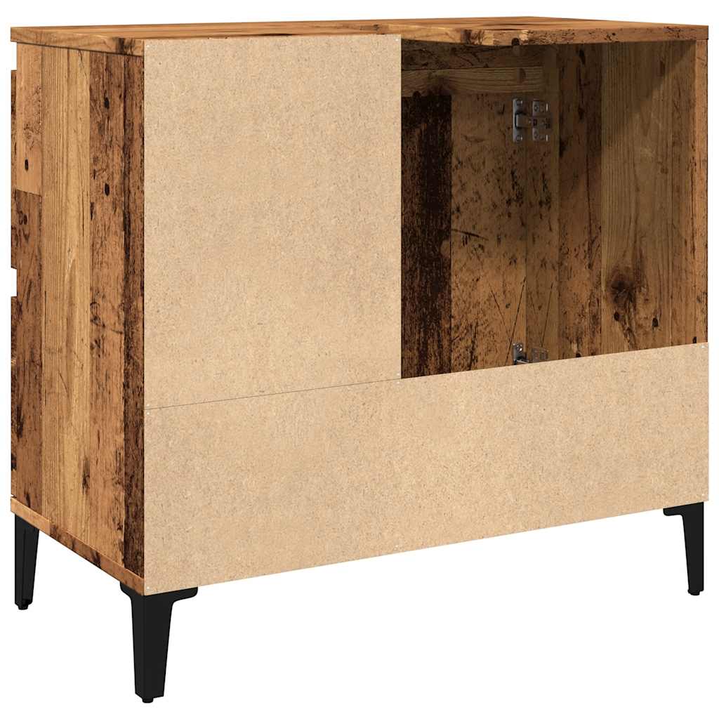 Wastafelkast 65x33x60 cm bewerkt hout oud houtkleurig is nu te koop bij PeponiXL, paradijselijk wonen!