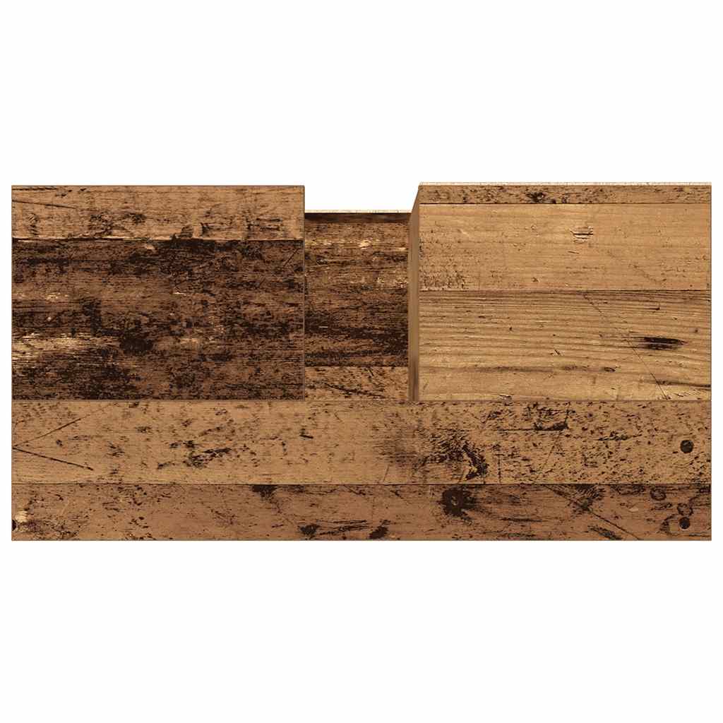 Wastafelkast 65x33x60 cm bewerkt hout oud houtkleurig is nu te koop bij PeponiXL, paradijselijk wonen!