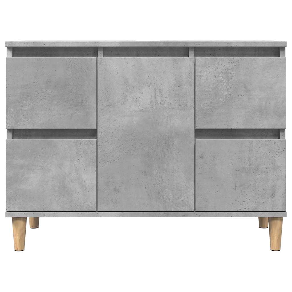 Wastafelkast 80x33x60 cm bewerkt hout betongrijs is nu te koop bij PeponiXL, paradijselijk wonen!