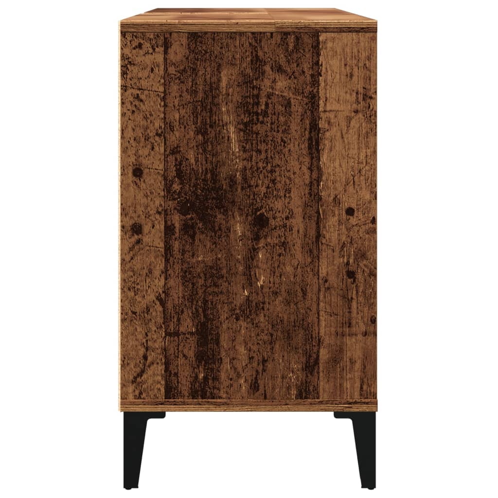 Wastafelkast 80x33x60 cm bewerkt hout oud houtkleurig is nu te koop bij PeponiXL, paradijselijk wonen!