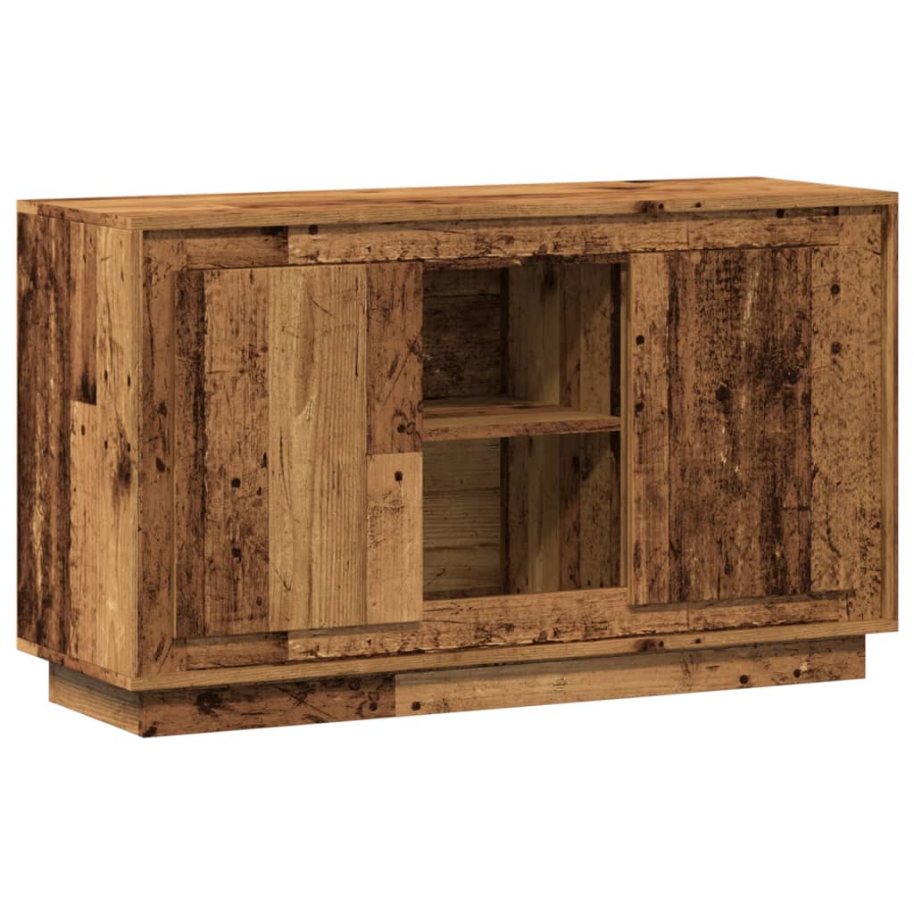 Dressoir 102x35x60 cm bewerkt hout oud houtkleurig is nu te koop bij PeponiXL, paradijselijk wonen!