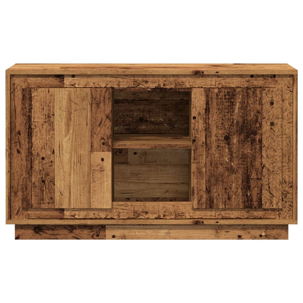 Dressoir 102x35x60 cm bewerkt hout oud houtkleurig is nu te koop bij PeponiXL, paradijselijk wonen!