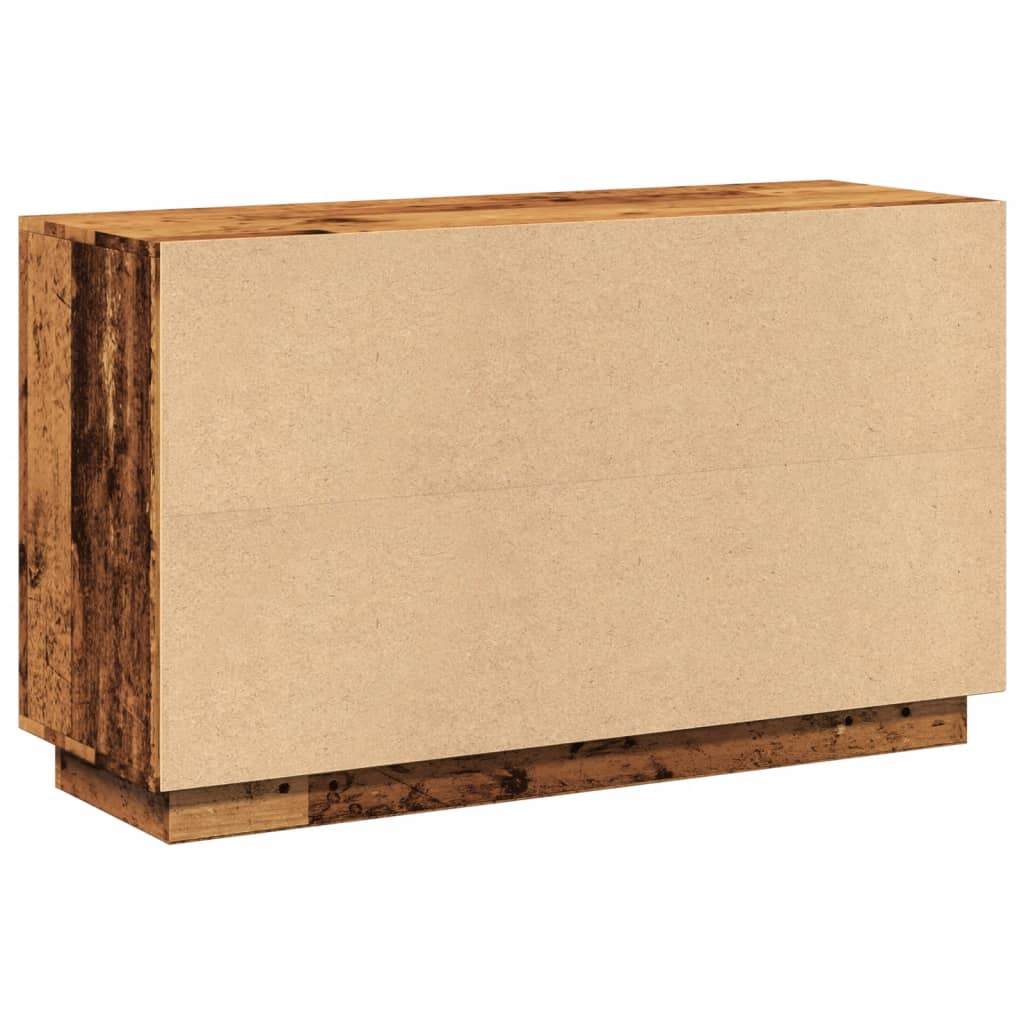 Dressoir 102x35x60 cm bewerkt hout oud houtkleurig is nu te koop bij PeponiXL, paradijselijk wonen!