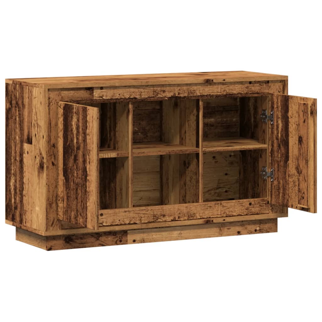 Dressoir 102x35x60 cm bewerkt hout oud houtkleurig is nu te koop bij PeponiXL, paradijselijk wonen!