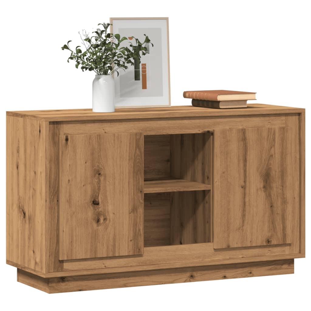Dressoir 102x35x60 cm bewerkt hout artisanaal eikenkleurig is nu te koop bij PeponiXL, paradijselijk wonen!