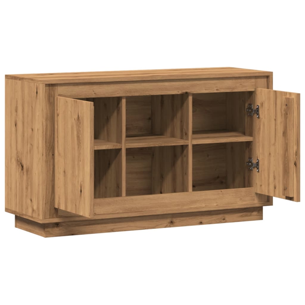 Dressoir 102x35x60 cm bewerkt hout artisanaal eikenkleurig is nu te koop bij PeponiXL, paradijselijk wonen!