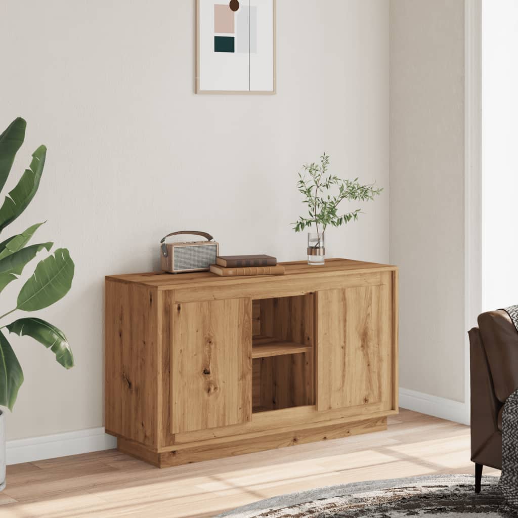 Dressoir 102x35x60 cm bewerkt hout artisanaal eikenkleurig is nu te koop bij PeponiXL, paradijselijk wonen!