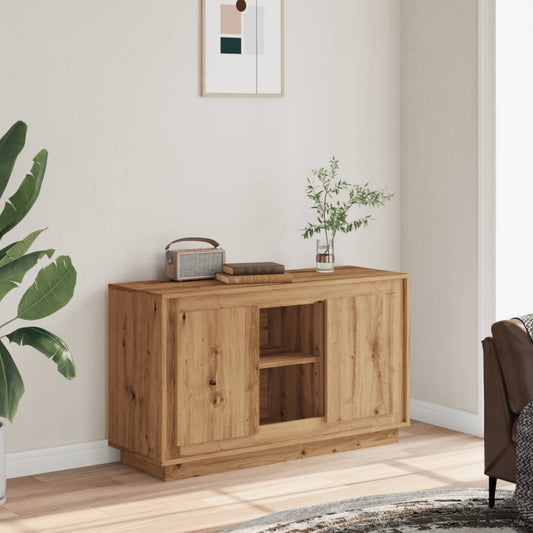 Dressoir 102x35x60 cm bewerkt hout artisanaal eikenkleurig is nu te koop bij PeponiXL, paradijselijk wonen!