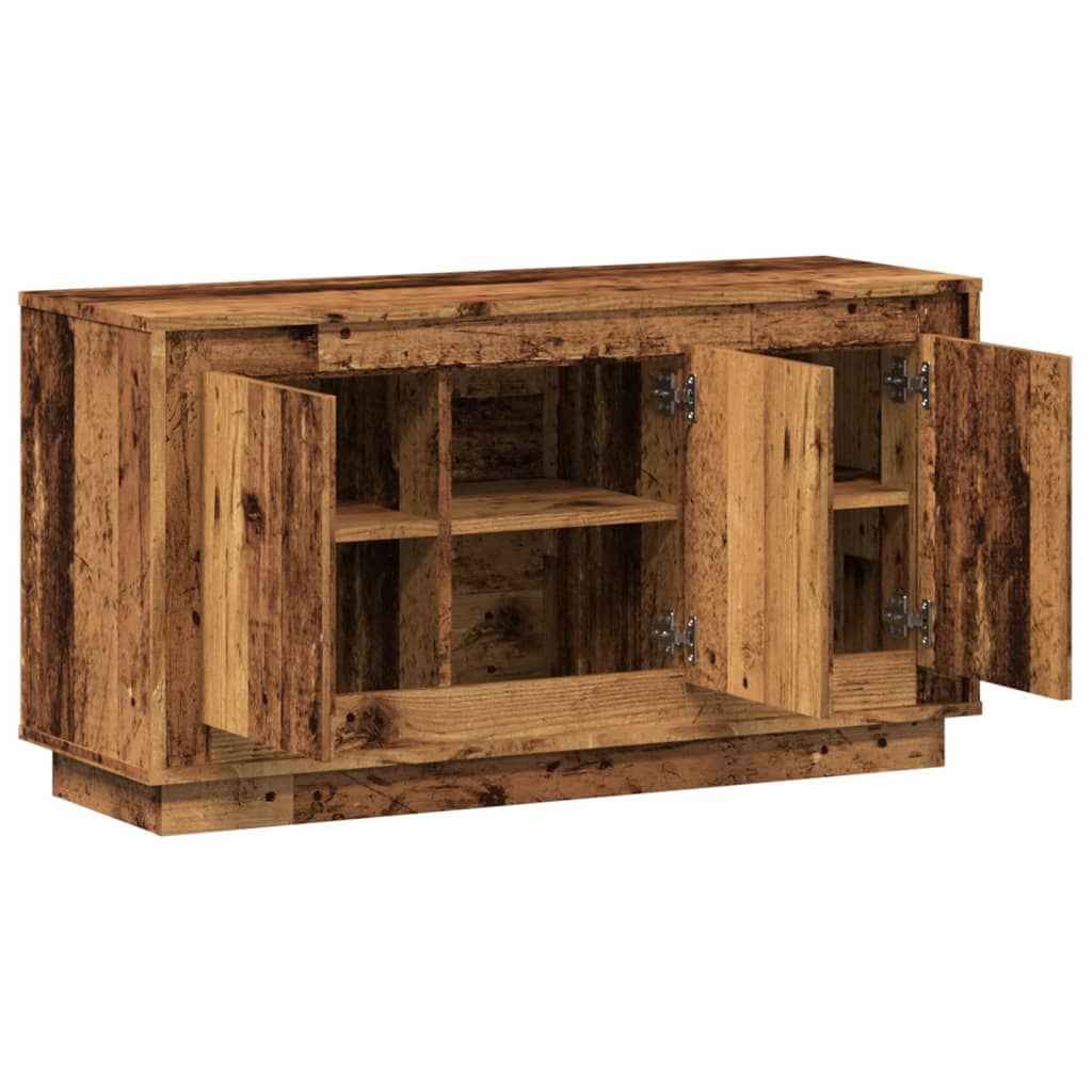 Dressoir 102x35x55 cm bewerkt hout oud houtkleurig is nu te koop bij PeponiXL, paradijselijk wonen!
