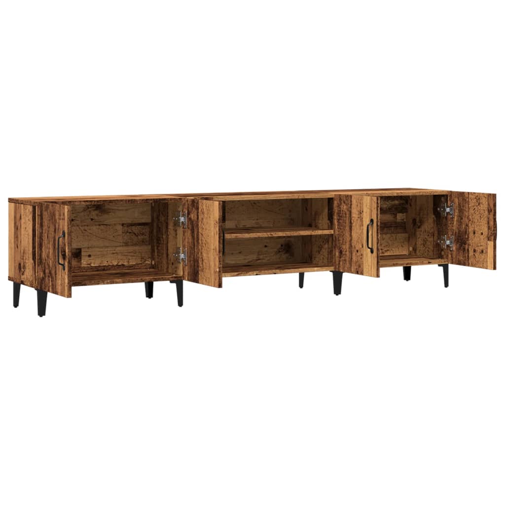 Tv-meubel 180x31,5x40 cm bewerkt hout oud houtkleurig is nu te koop bij PeponiXL, paradijselijk wonen!
