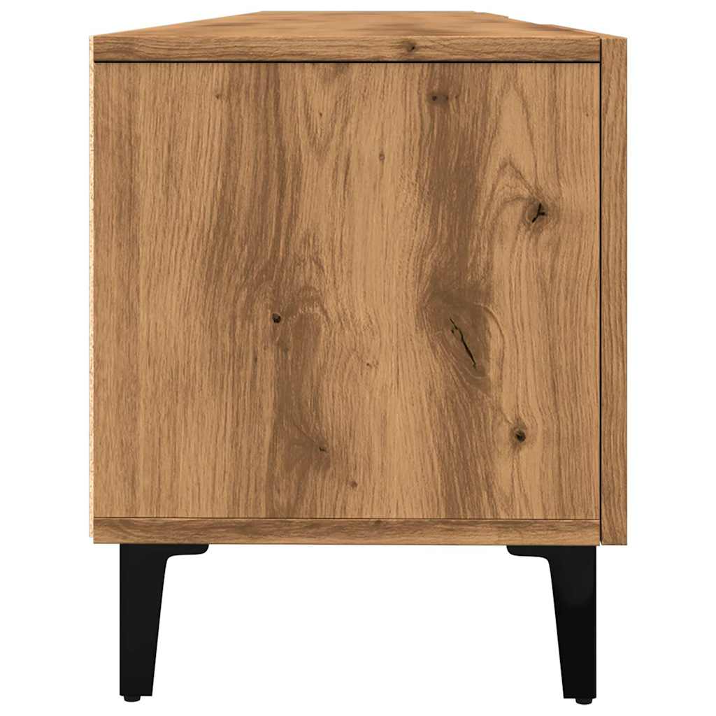 Tv-meubel 180x31,5x40 cm bewerkt hout artisanaal eikenkleurig is nu te koop bij PeponiXL, paradijselijk wonen!