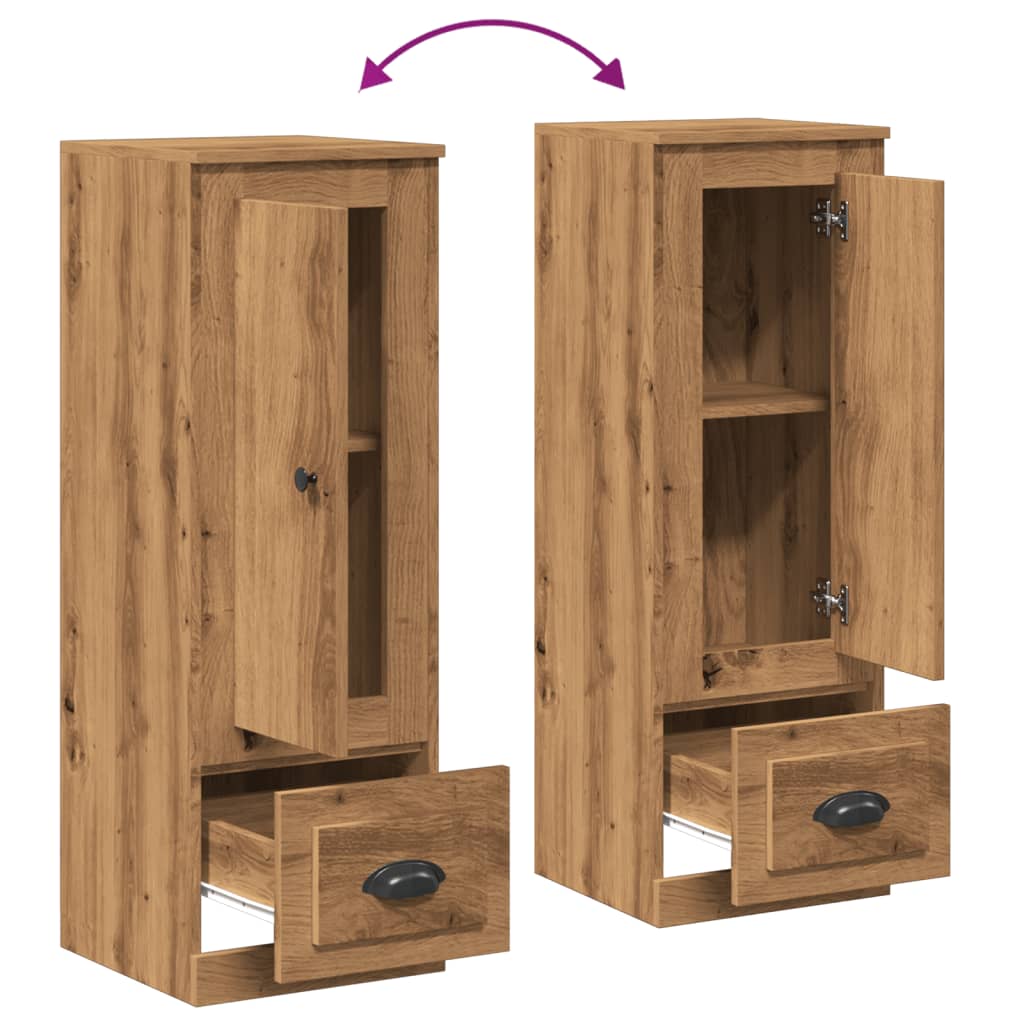 Hoge kast 36x35,5x103,5 cm bewerkt hout artisanaal eikenkleurig is nu te koop bij PeponiXL, paradijselijk wonen!