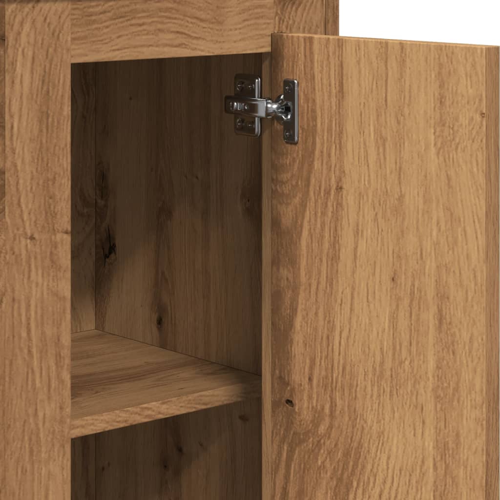 Hoge kast 36x35,5x103,5 cm bewerkt hout artisanaal eikenkleurig is nu te koop bij PeponiXL, paradijselijk wonen!