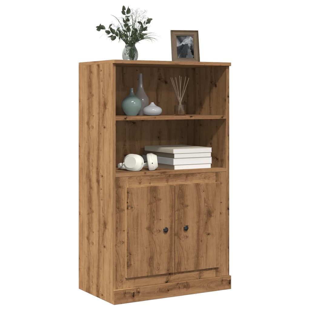 Hoge kast 60x35,5x103,5 cm bewerkt hout artisanaal eikenkleurig is nu te koop bij PeponiXL, paradijselijk wonen!