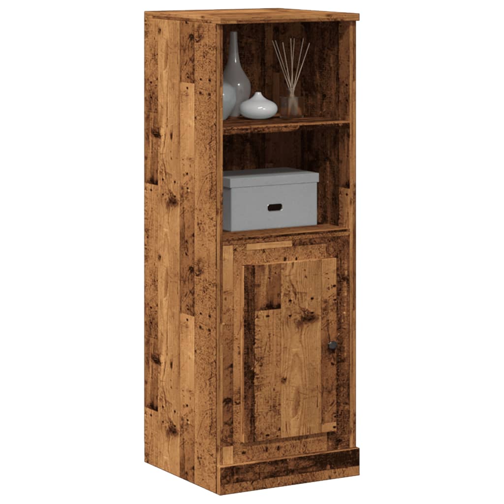 Hoge kast 36x35,5x103,5 cm bewerkt hout oud houtkleurig is nu te koop bij PeponiXL, paradijselijk wonen!