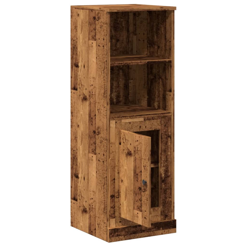 Hoge kast 36x35,5x103,5 cm bewerkt hout oud houtkleurig is nu te koop bij PeponiXL, paradijselijk wonen!