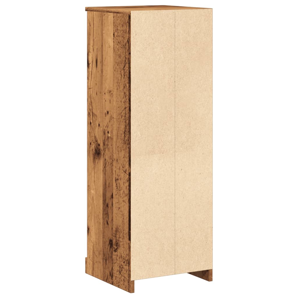 Hoge kast 36x35,5x103,5 cm bewerkt hout oud houtkleurig is nu te koop bij PeponiXL, paradijselijk wonen!