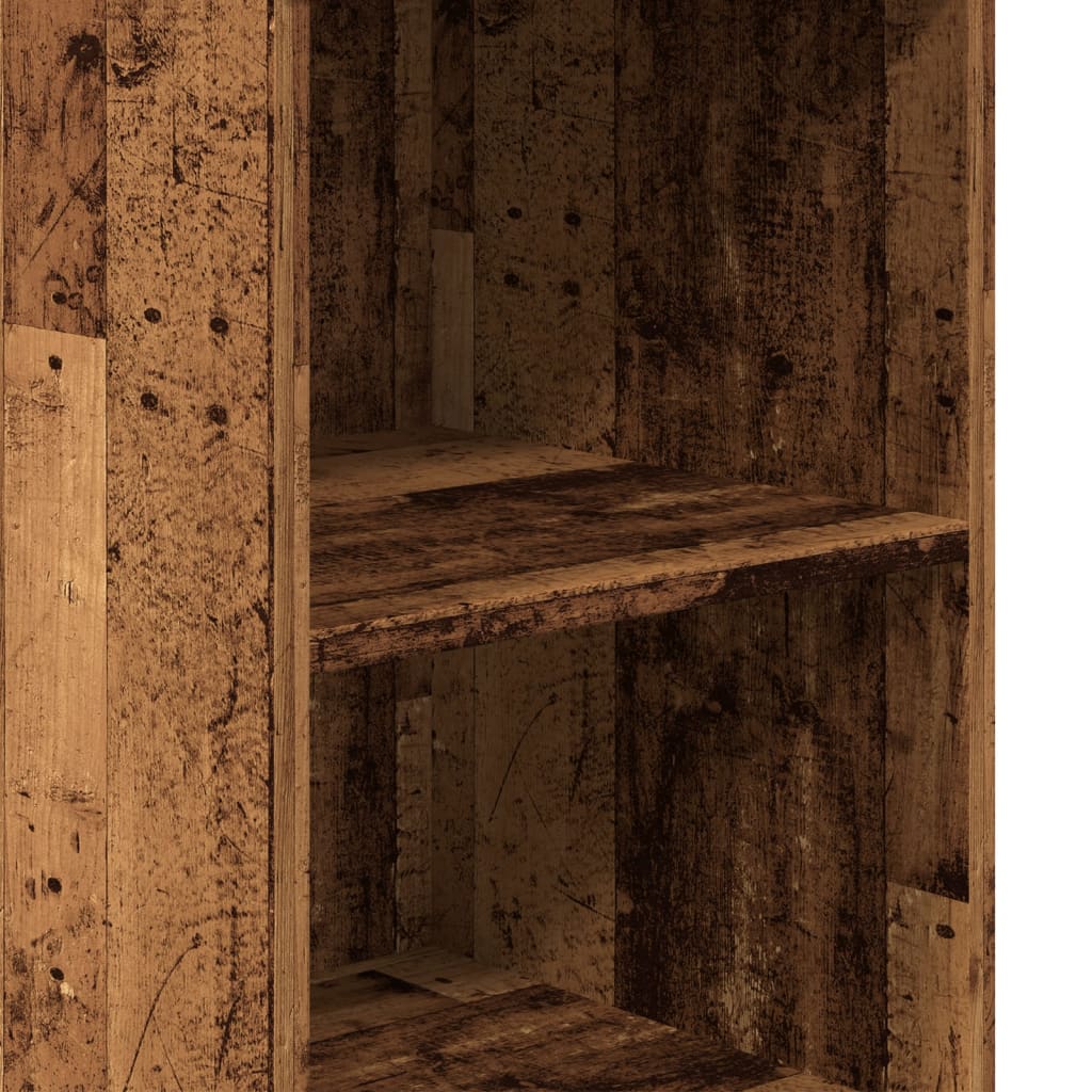 Hoge kast 36x35,5x103,5 cm bewerkt hout oud houtkleurig is nu te koop bij PeponiXL, paradijselijk wonen!