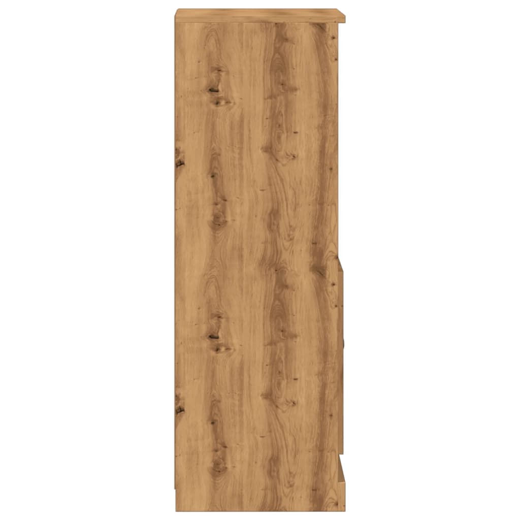 Hoge kast 36x35,5x103,5 cm bewerkt hout artisanaal eikenkleurig is nu te koop bij PeponiXL, paradijselijk wonen!