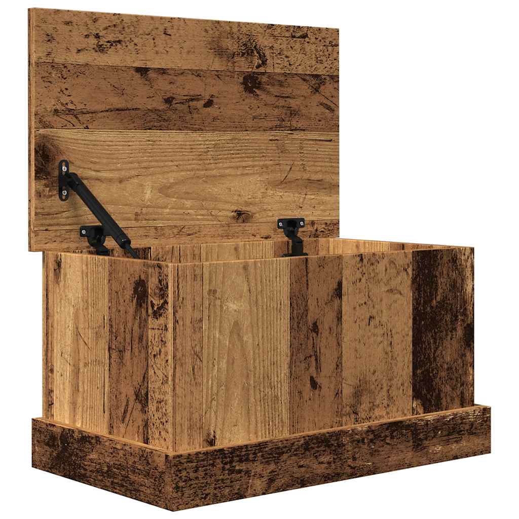 Opbergbox 30x50x28 cm bewerkt hout oud houtkleurig is nu te koop bij PeponiXL, paradijselijk wonen!