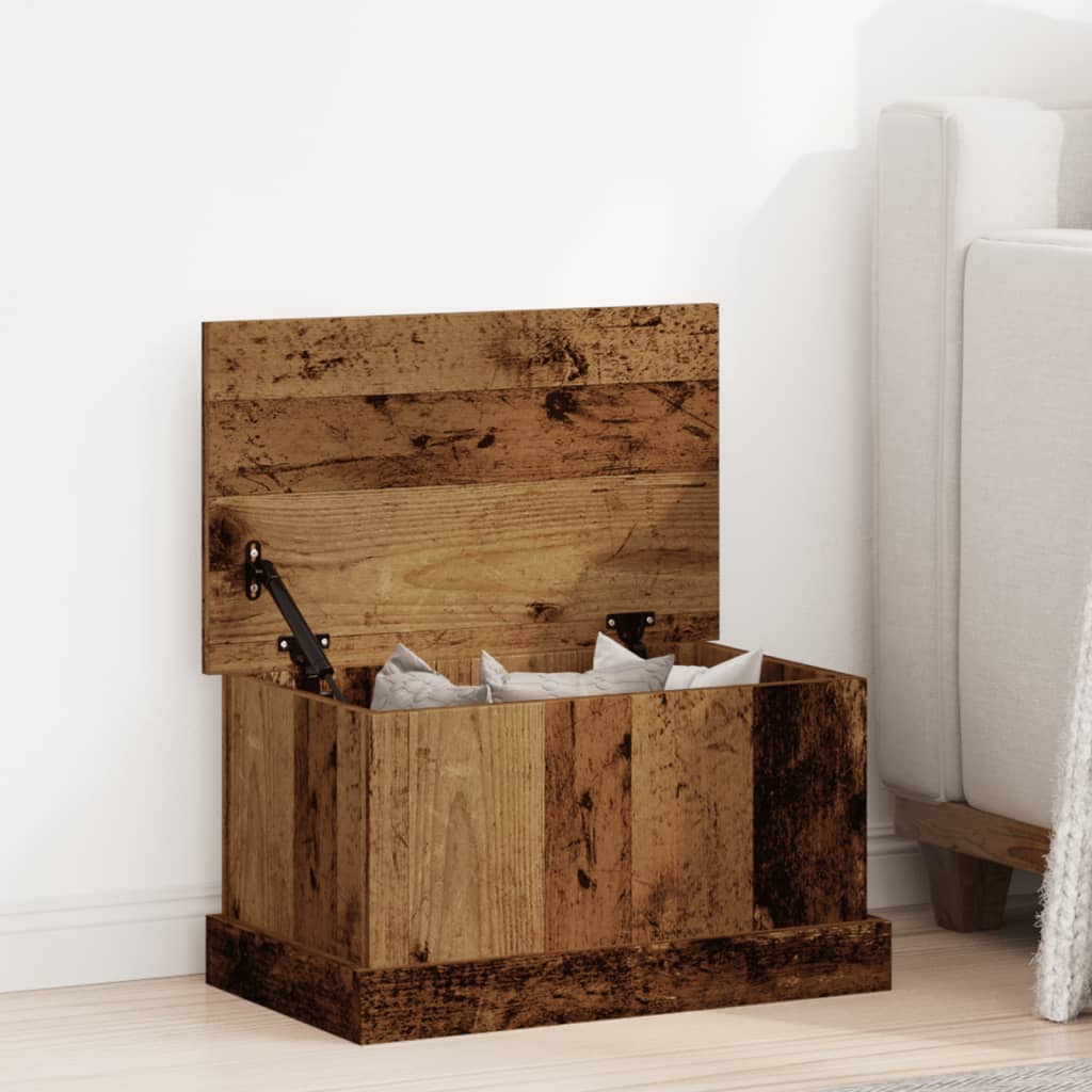 Opbergbox 30x50x28 cm bewerkt hout oud houtkleurig is nu te koop bij PeponiXL, paradijselijk wonen!