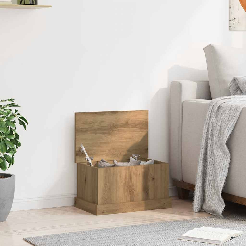 Opbergbox 30x50x28 cm bewerkt hout artisanaal eikenkleurig is nu te koop bij PeponiXL, paradijselijk wonen!