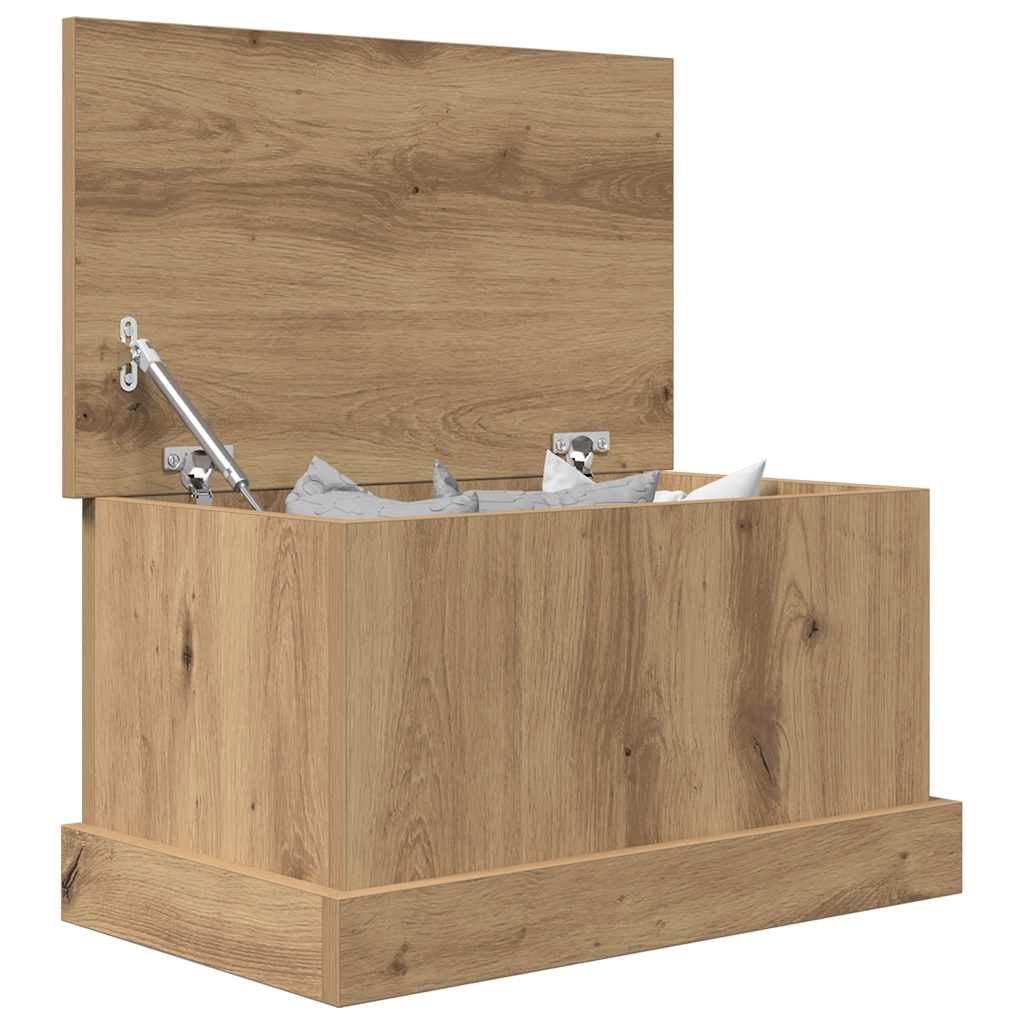 Opbergbox 30x50x28 cm bewerkt hout artisanaal eikenkleurig is nu te koop bij PeponiXL, paradijselijk wonen!