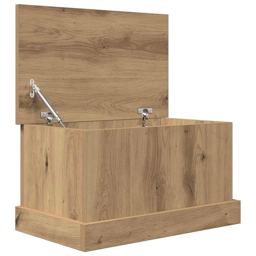 Opbergbox 30x50x28 cm bewerkt hout artisanaal eikenkleurig is nu te koop bij PeponiXL, paradijselijk wonen!