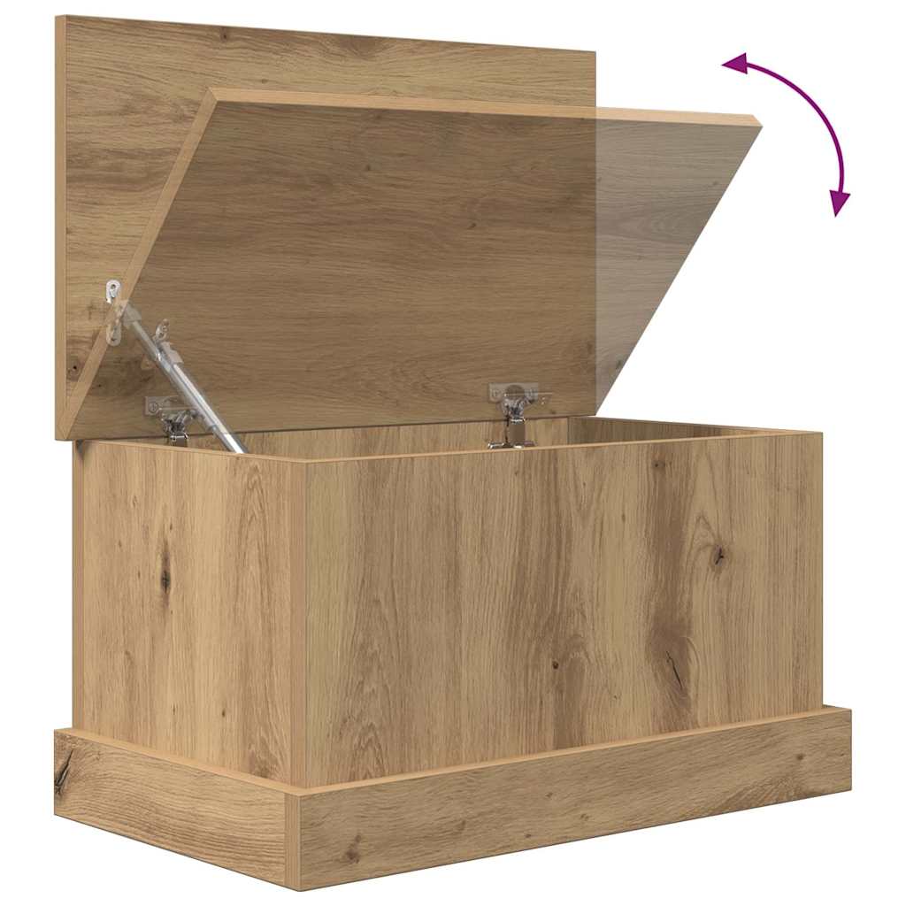 Opbergbox 30x50x28 cm bewerkt hout artisanaal eikenkleurig is nu te koop bij PeponiXL, paradijselijk wonen!