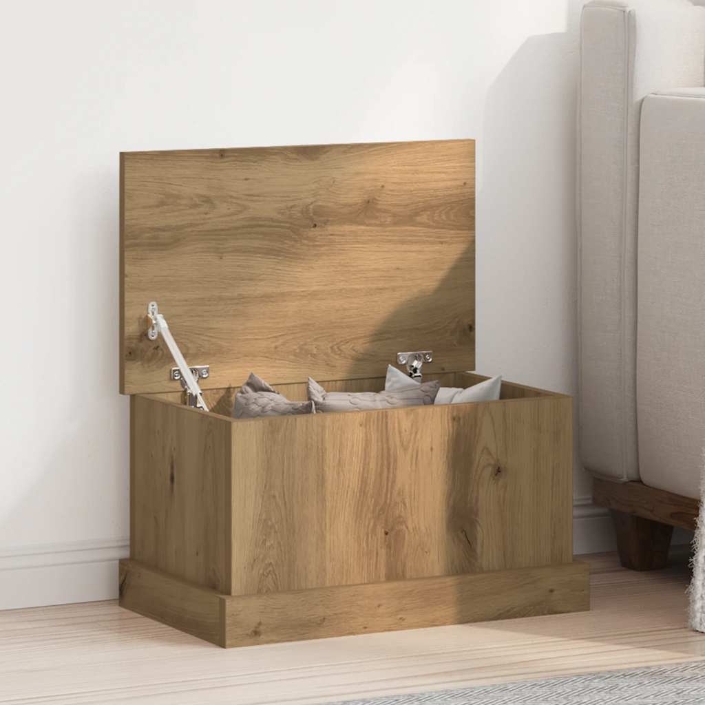 Opbergbox 30x50x28 cm bewerkt hout artisanaal eikenkleurig is nu te koop bij PeponiXL, paradijselijk wonen!
