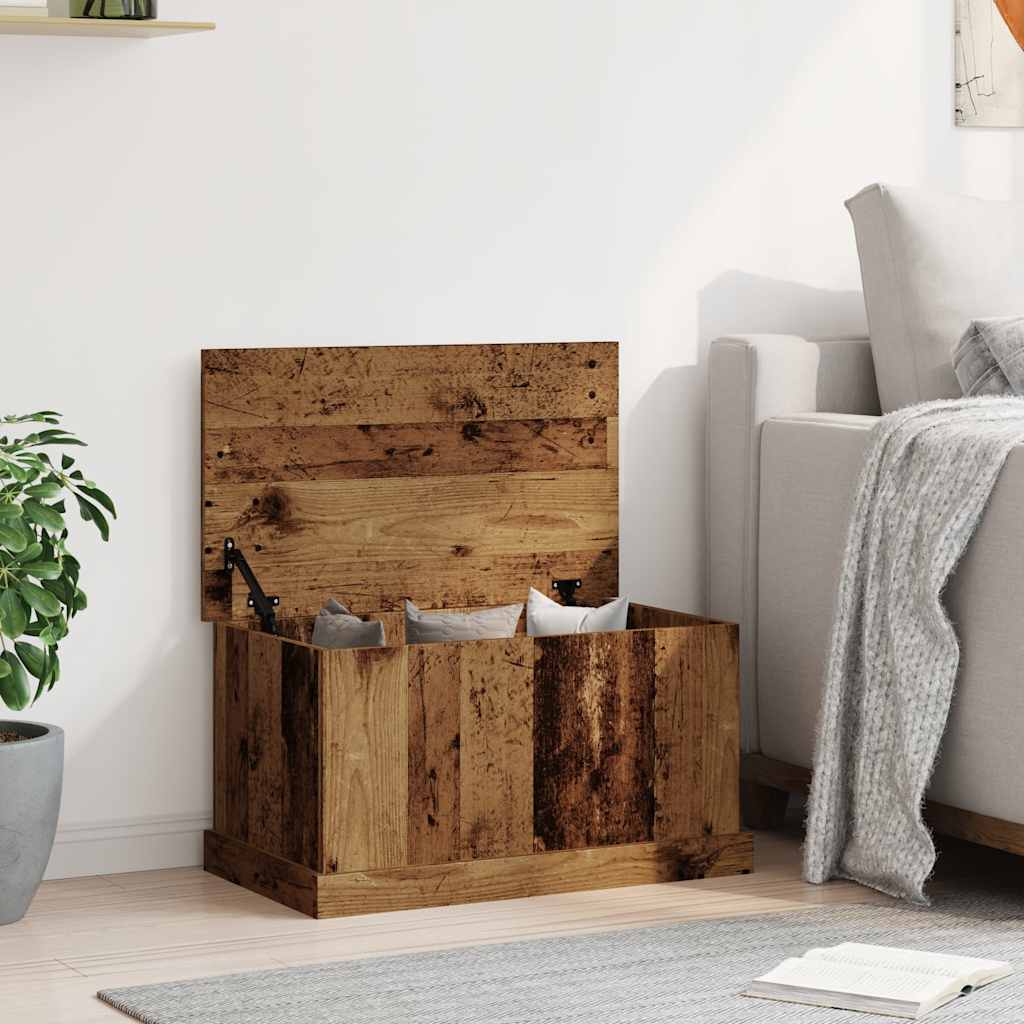 Opbergbox 70x40x38 cm bewerkt hout oud houtkleurig is nu te koop bij PeponiXL, paradijselijk wonen!