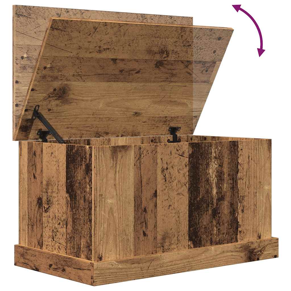 Opbergbox 70x40x38 cm bewerkt hout oud houtkleurig is nu te koop bij PeponiXL, paradijselijk wonen!