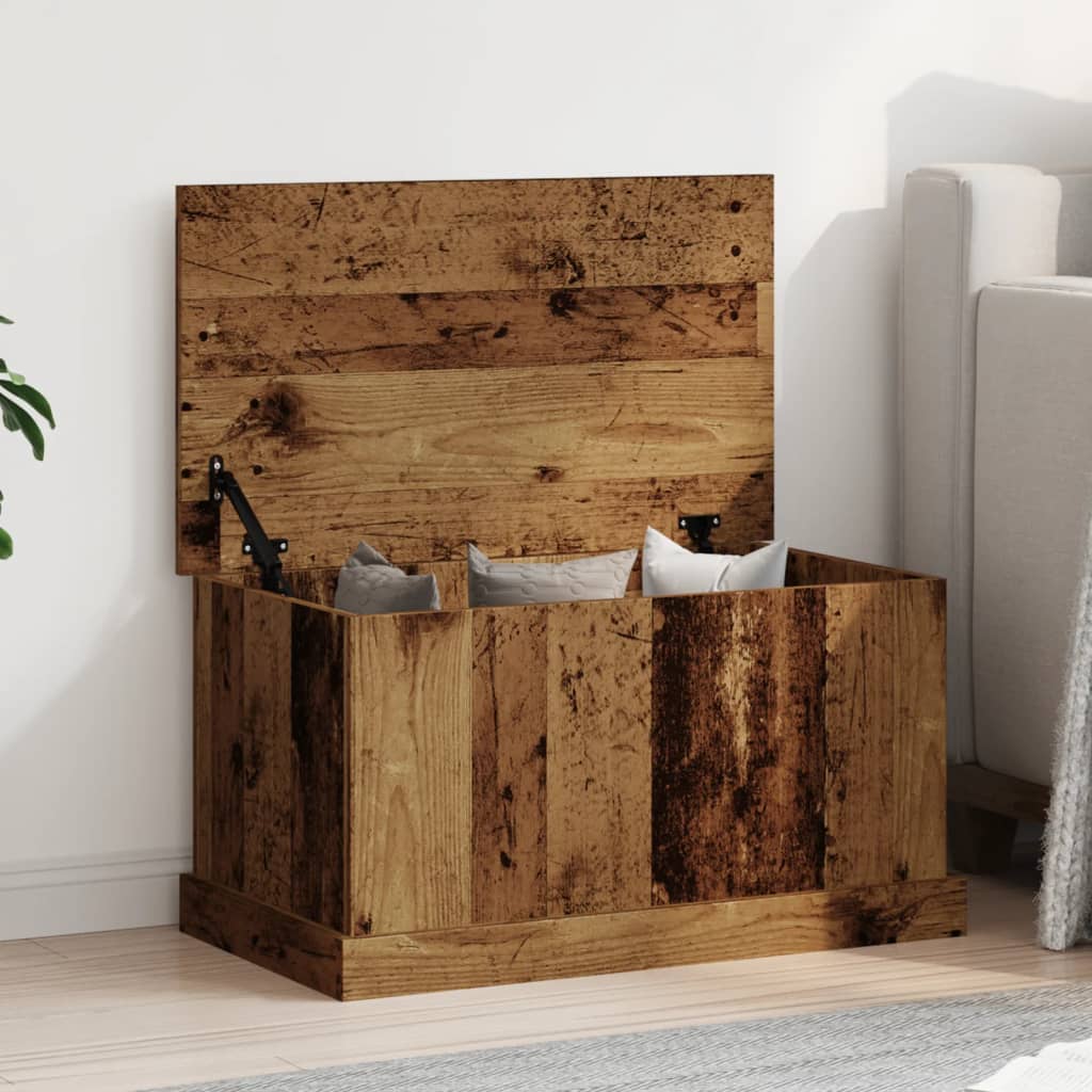 Opbergbox 70x40x38 cm bewerkt hout oud houtkleurig is nu te koop bij PeponiXL, paradijselijk wonen!