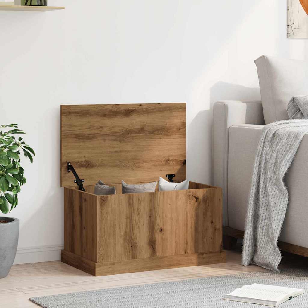 Opbergbox 70x40x38 cm bewerkt hout artisanaal eikenkleurig is nu te koop bij PeponiXL, paradijselijk wonen!