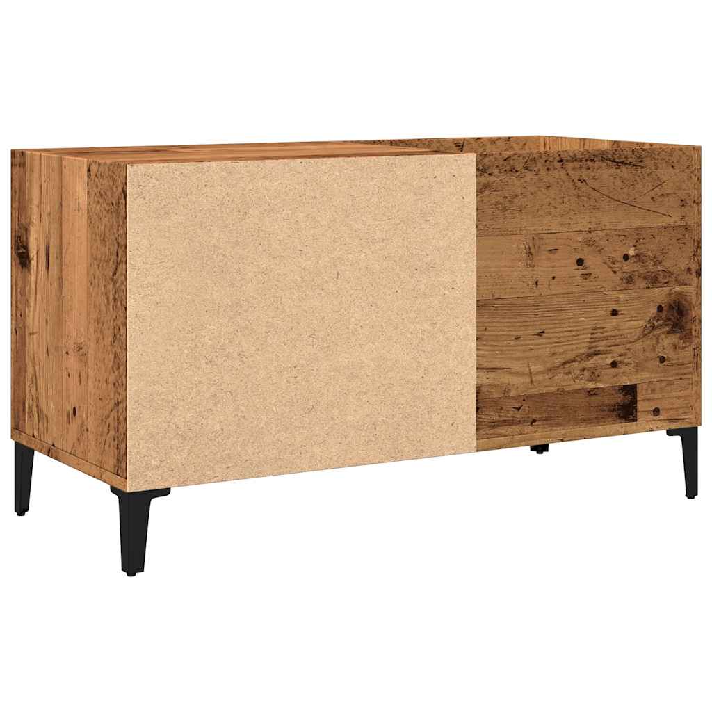 Platenkast 84,5x38x48 cm bewerkt hout oud houtkleurig is nu te koop bij PeponiXL, paradijselijk wonen!