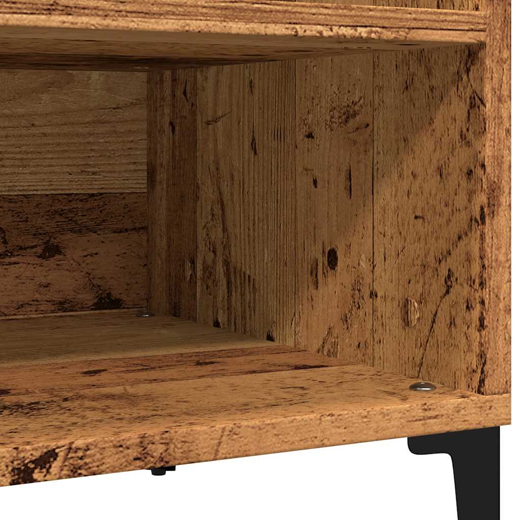 Platenkast 84,5x38x48 cm bewerkt hout oud houtkleurig is nu te koop bij PeponiXL, paradijselijk wonen!