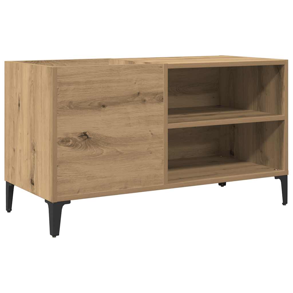 Platenkast 84,5x38x48 cm bewerkt hout artisanaal eikenkleur is nu te koop bij PeponiXL, paradijselijk wonen!
