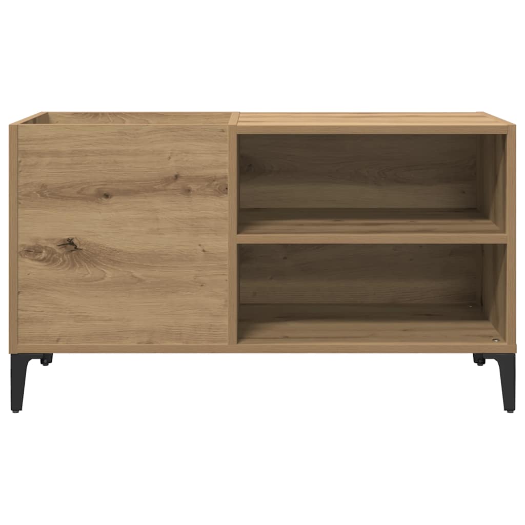 Platenkast 84,5x38x48 cm bewerkt hout artisanaal eikenkleur is nu te koop bij PeponiXL, paradijselijk wonen!