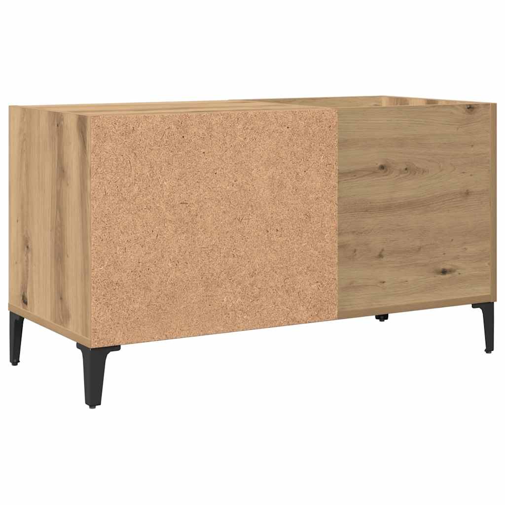 Platenkast 84,5x38x48 cm bewerkt hout artisanaal eikenkleur is nu te koop bij PeponiXL, paradijselijk wonen!