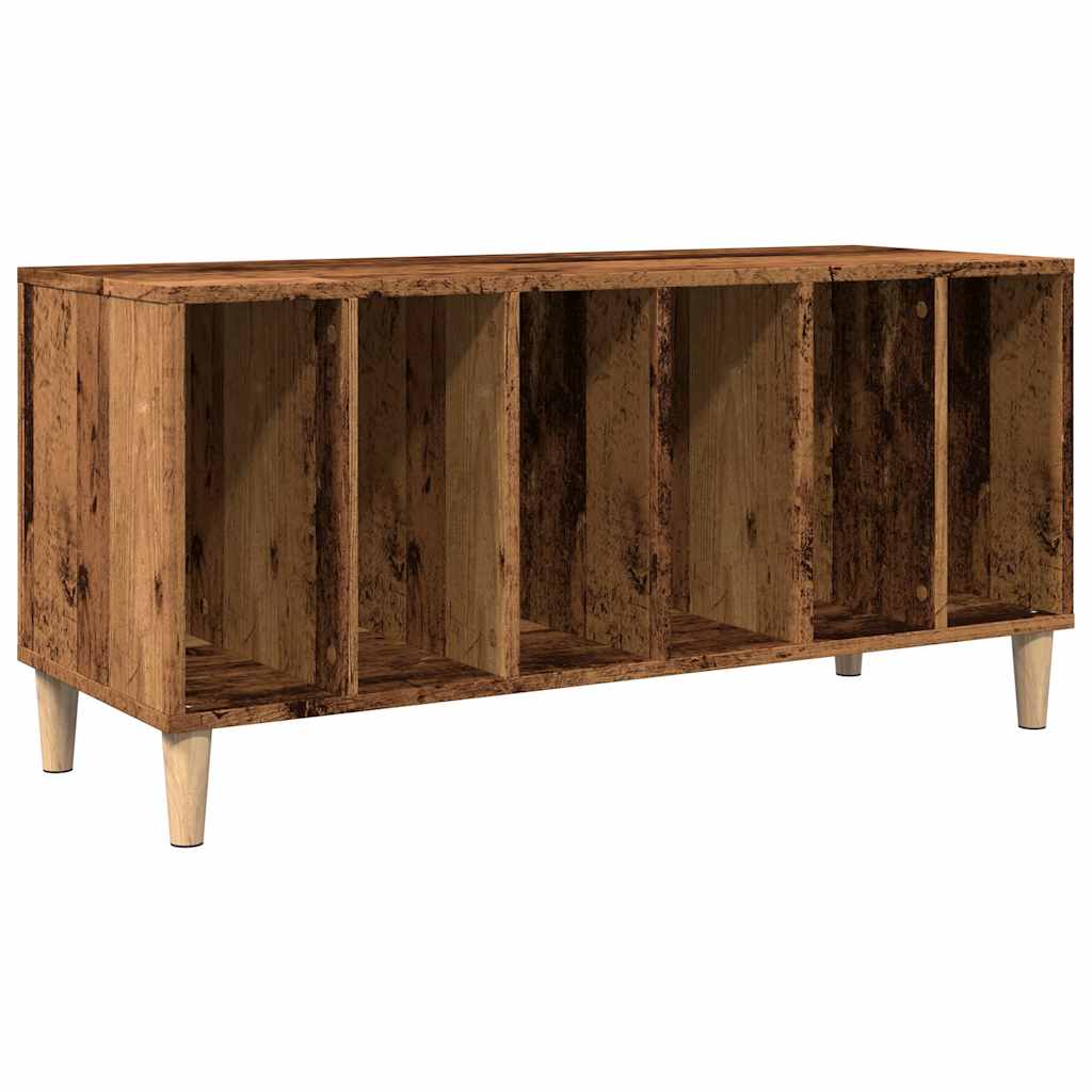 Platenkast 100x38x48 cm bewerkt hout oud houtkleurig is nu te koop bij PeponiXL, paradijselijk wonen!