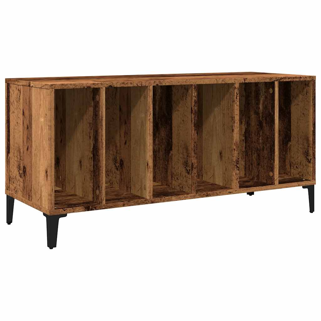 Platenkast 100x38x48 cm bewerkt hout oud houtkleurig is nu te koop bij PeponiXL, paradijselijk wonen!