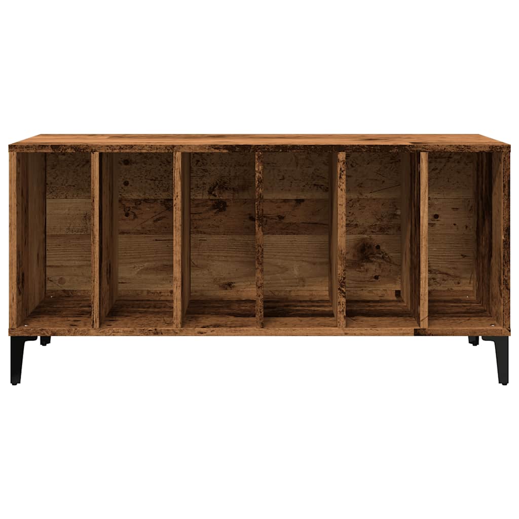 Platenkast 100x38x48 cm bewerkt hout oud houtkleurig is nu te koop bij PeponiXL, paradijselijk wonen!