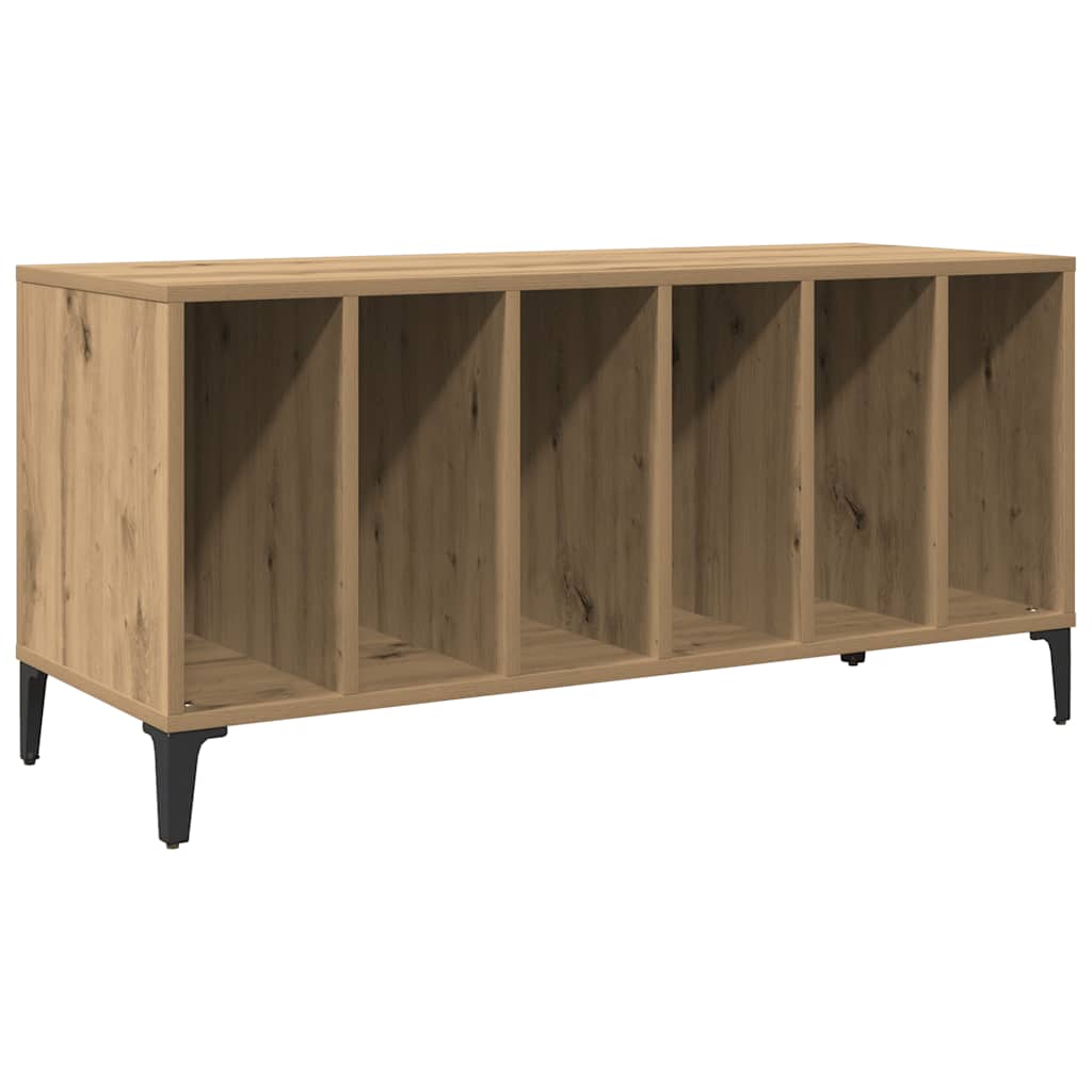 Platenkast 100x38x48 cm bewerkt hout artisanaal eikenkleur is nu te koop bij PeponiXL, paradijselijk wonen!