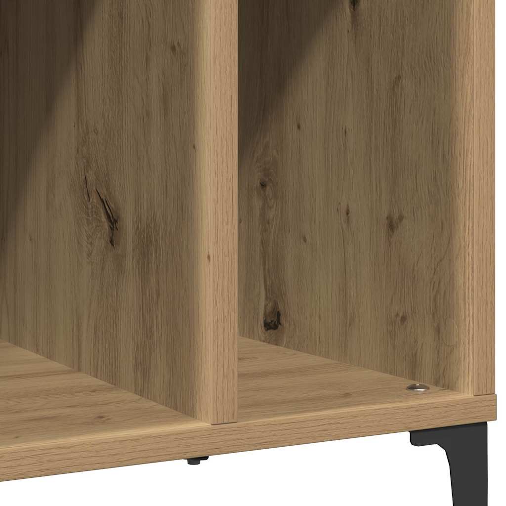 Platenkast 100x38x48 cm bewerkt hout artisanaal eikenkleur is nu te koop bij PeponiXL, paradijselijk wonen!