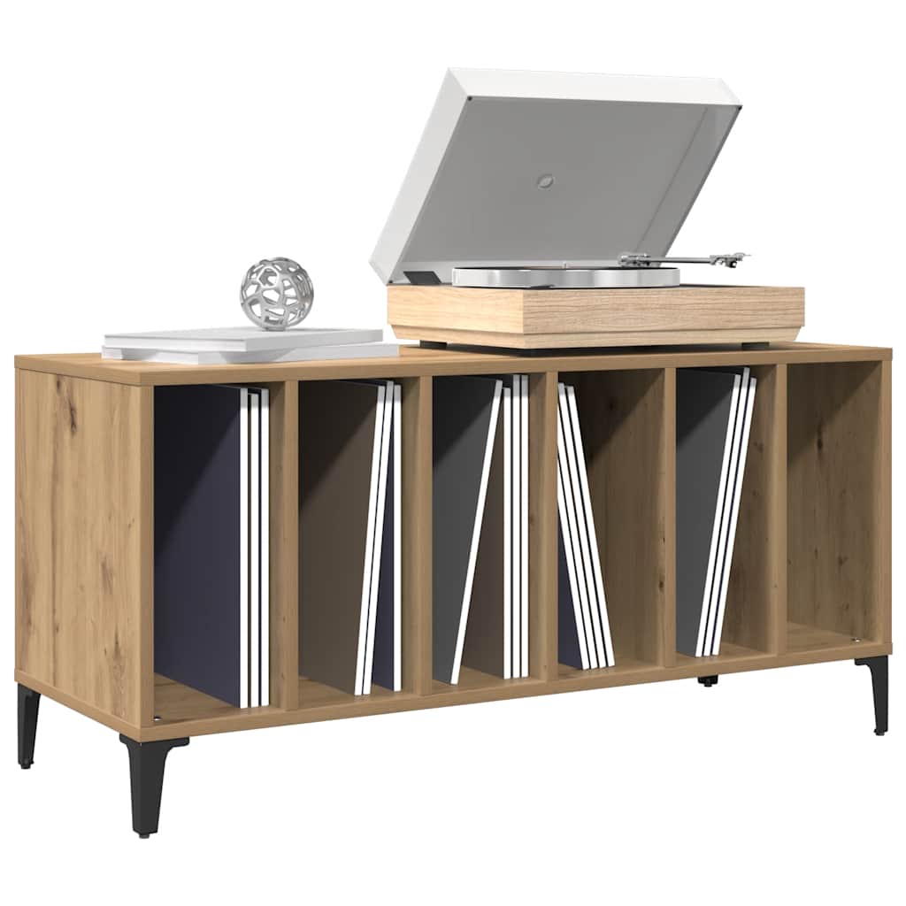 Platenkast 100x38x48 cm bewerkt hout artisanaal eikenkleur is nu te koop bij PeponiXL, paradijselijk wonen!