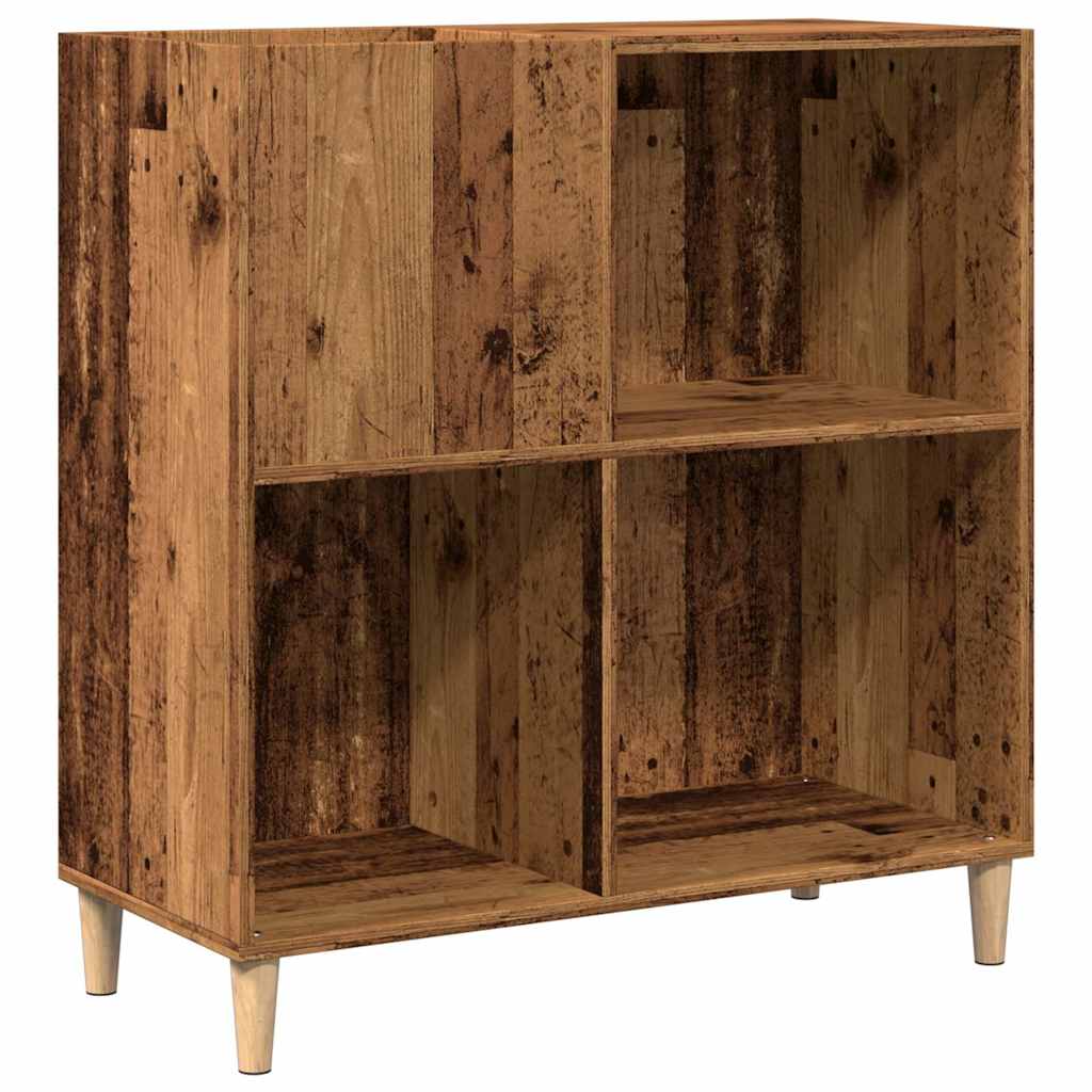 Platenkast 84,5x38x89 cm bewerkt hout oud houtkleurig is nu te koop bij PeponiXL, paradijselijk wonen!