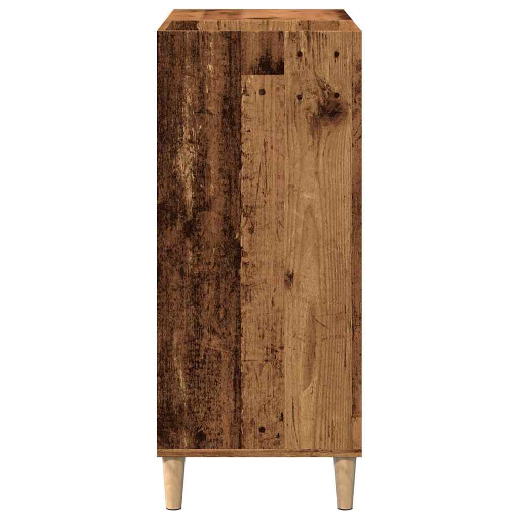 Platenkast 84,5x38x89 cm bewerkt hout oud houtkleurig is nu te koop bij PeponiXL, paradijselijk wonen!