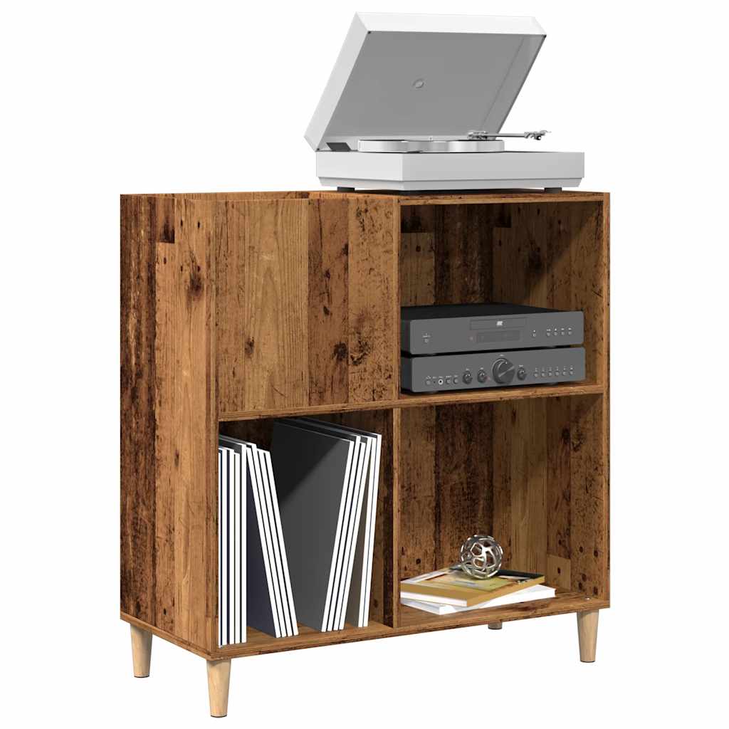 Platenkast 84,5x38x89 cm bewerkt hout oud houtkleurig is nu te koop bij PeponiXL, paradijselijk wonen!