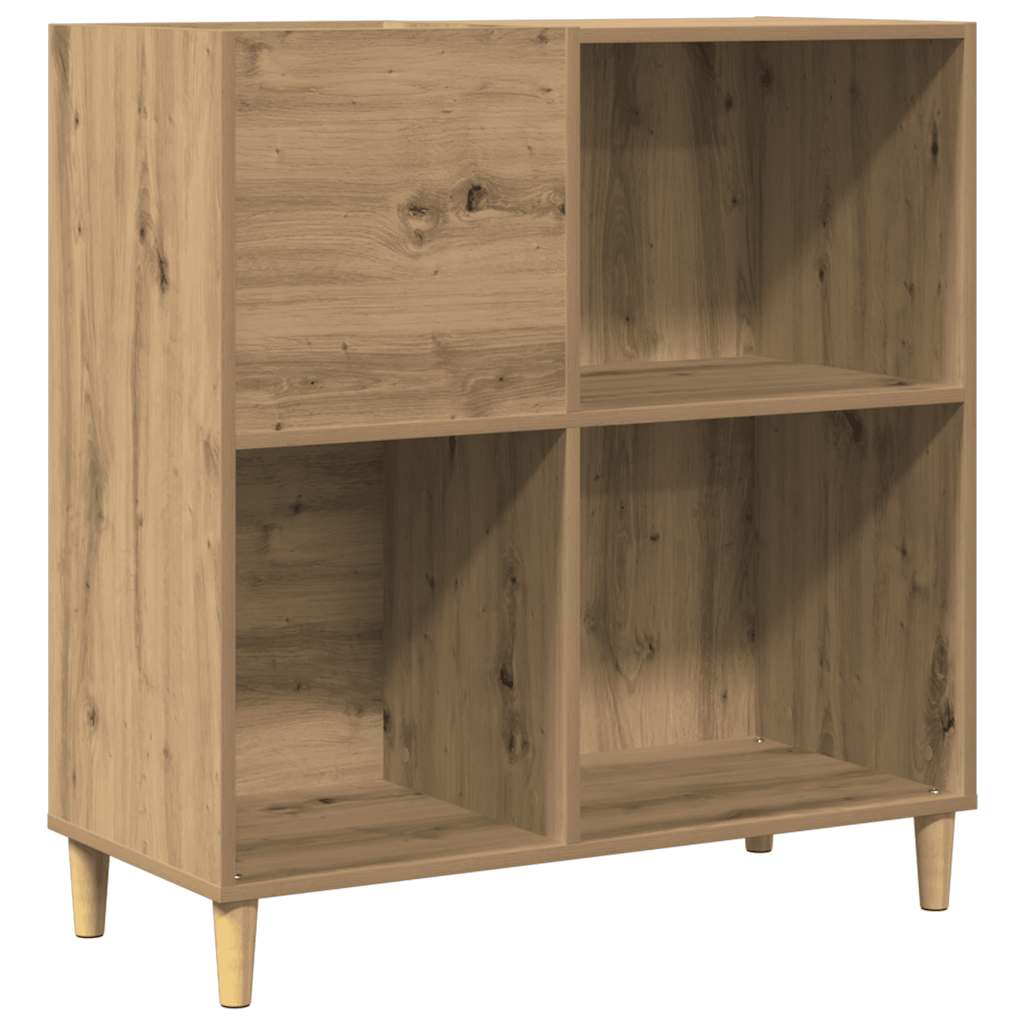 Platenkast 84,5x38x89 cm bewerkt hout artisanaal eikenkleur is nu te koop bij PeponiXL, paradijselijk wonen!