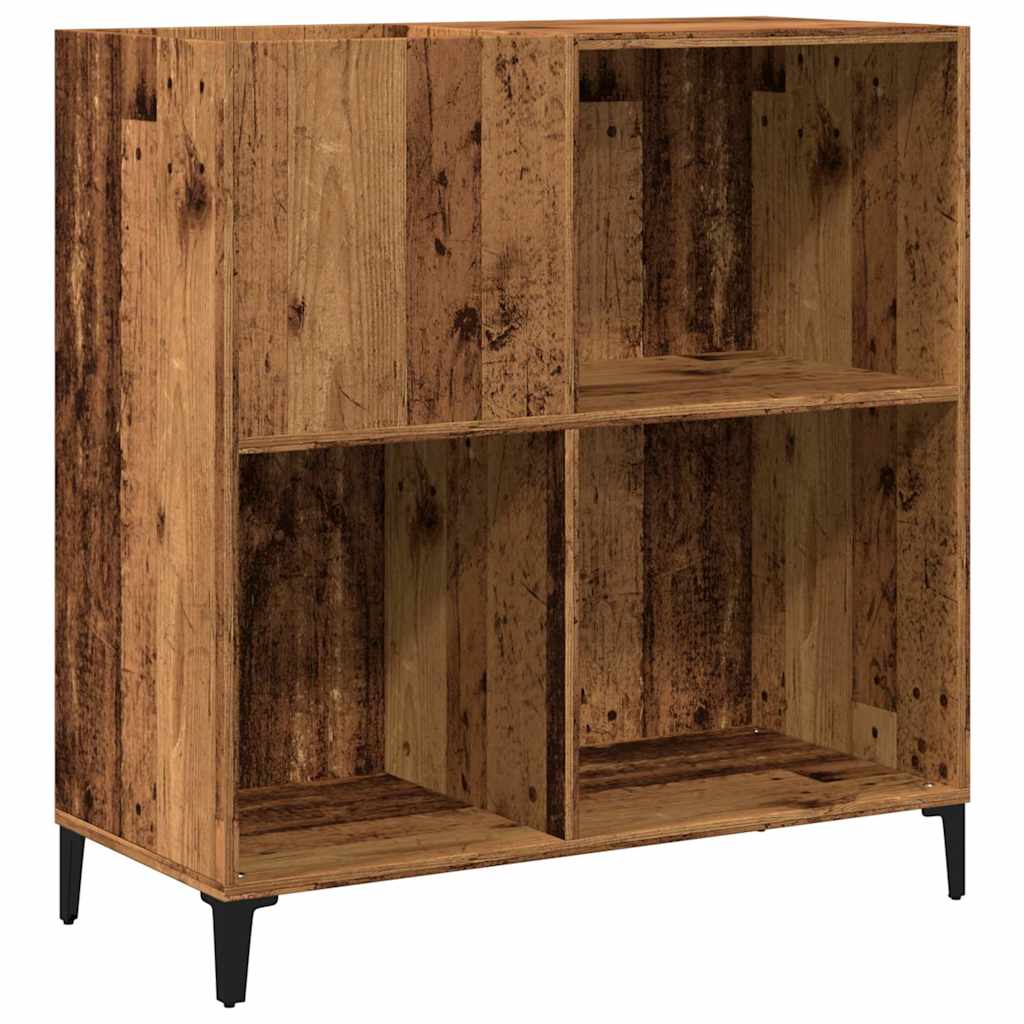 Platenkast 84,5x38x89 cm bewerkt hout oud houtkleurig is nu te koop bij PeponiXL, paradijselijk wonen!